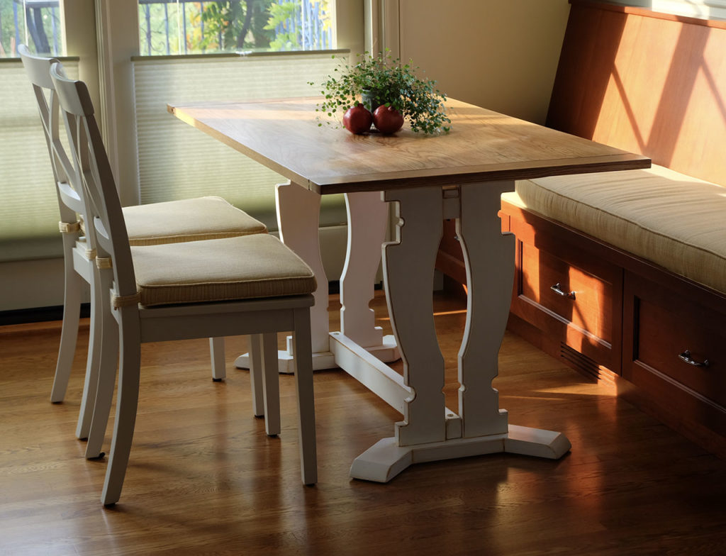 sunlit dining table